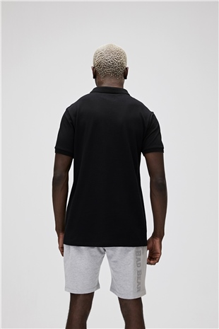 Stark Siyah Polo Yaka Erkek T-Shirt
