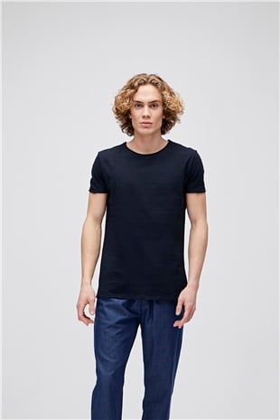 Bad Bear O-Neck T-Shirt Lacivert Basic Erkek Tişört 