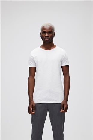 Bad Bear O-Neck T-Shirt Off-White Beyaz Basic Erkek Tişört 