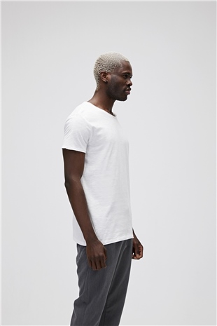 Bad Bear O-Neck T-Shirt Off-White Beyaz Basic Erkek Tişört 