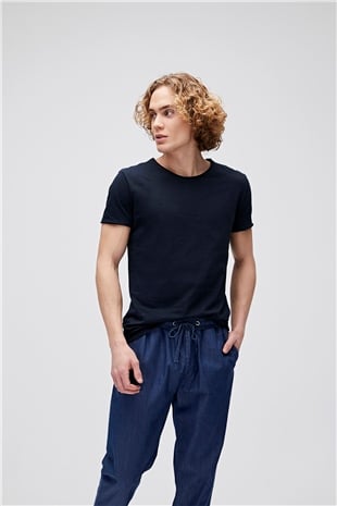 Bad Bear O-Neck T-Shirt Lacivert Basic Erkek Tişört 