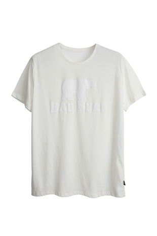 Bear Tee T-Shirt Snow White Beyaz Baskılı Erkek Tişört