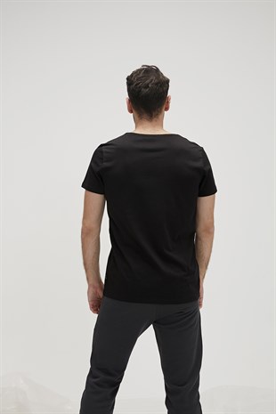 Bear Tee T-Shirt Midnight Siyah Logo Baskılı Erkek Tişört 