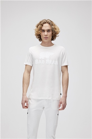 Bear Tee T-Shirt Snow White Beyaz Baskılı Erkek Tişört