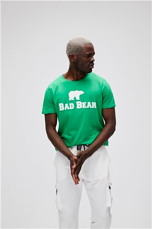 Bear Tee T-Shirt Yeşil Baskılı Erkek Tişört