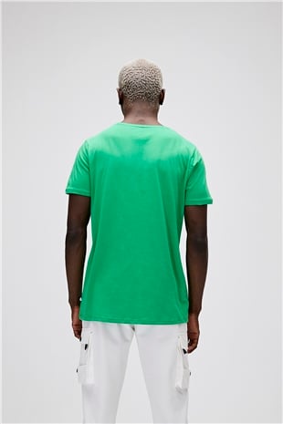 Bear Tee T-Shirt Yeşil Baskılı Erkek Tişört