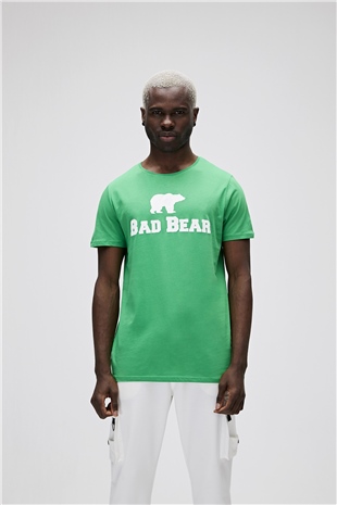 Bear Tee T-Shirt Yeşil Baskılı Erkek Tişört