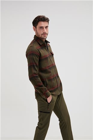 Woodant Haki Yeşil Erkek Oduncu Gömlek