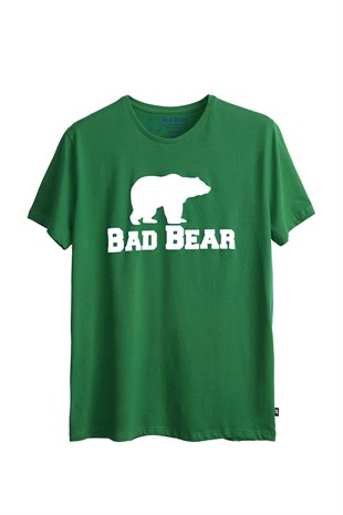 Bear Tee T-Shirt Yeşil Baskılı Erkek Tişört