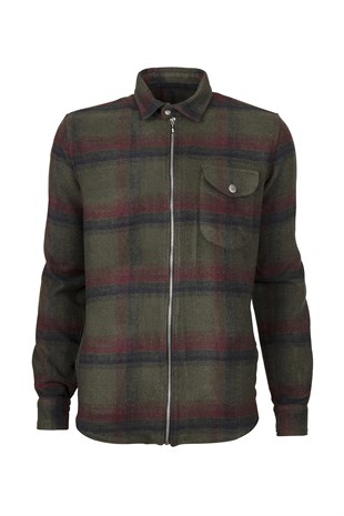 Woodant Haki Yeşil Erkek Oduncu Gömlek