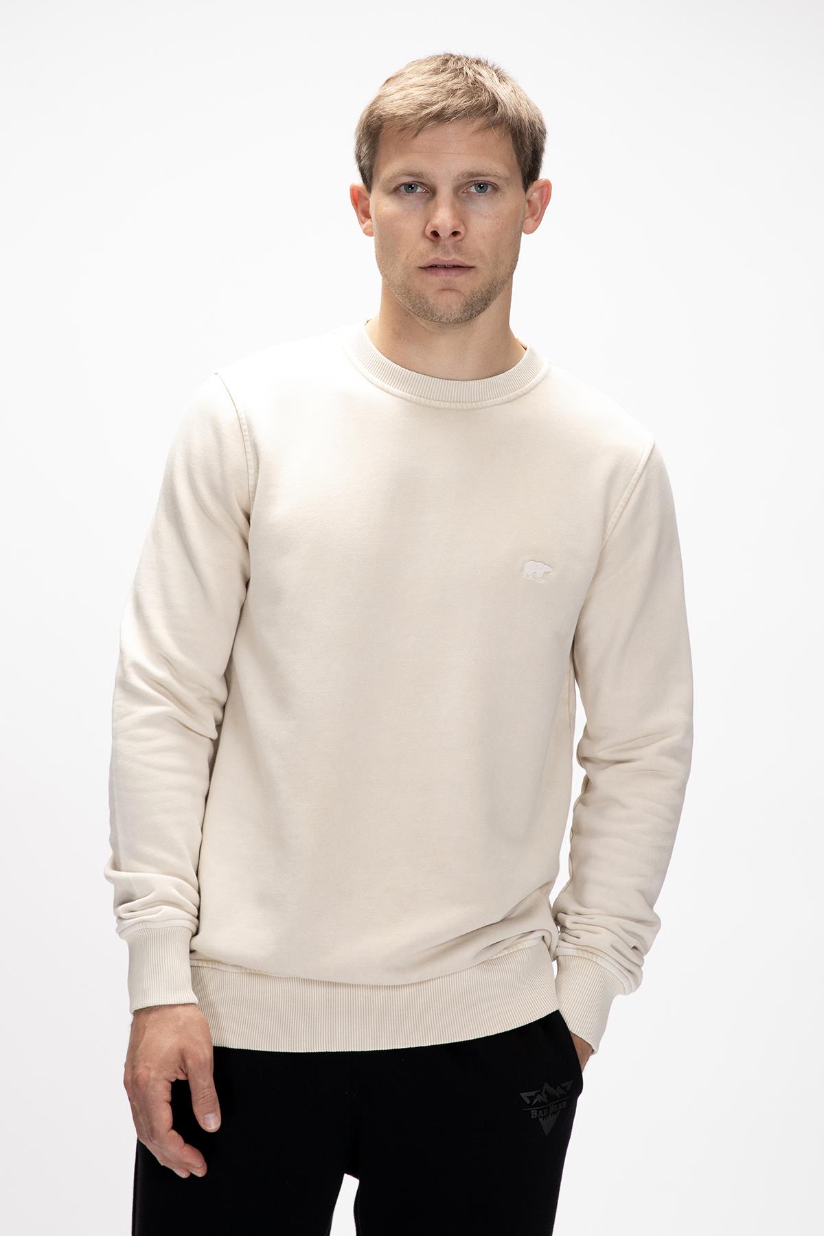 Dab Bej Crewneck Erkek Sweatshirt