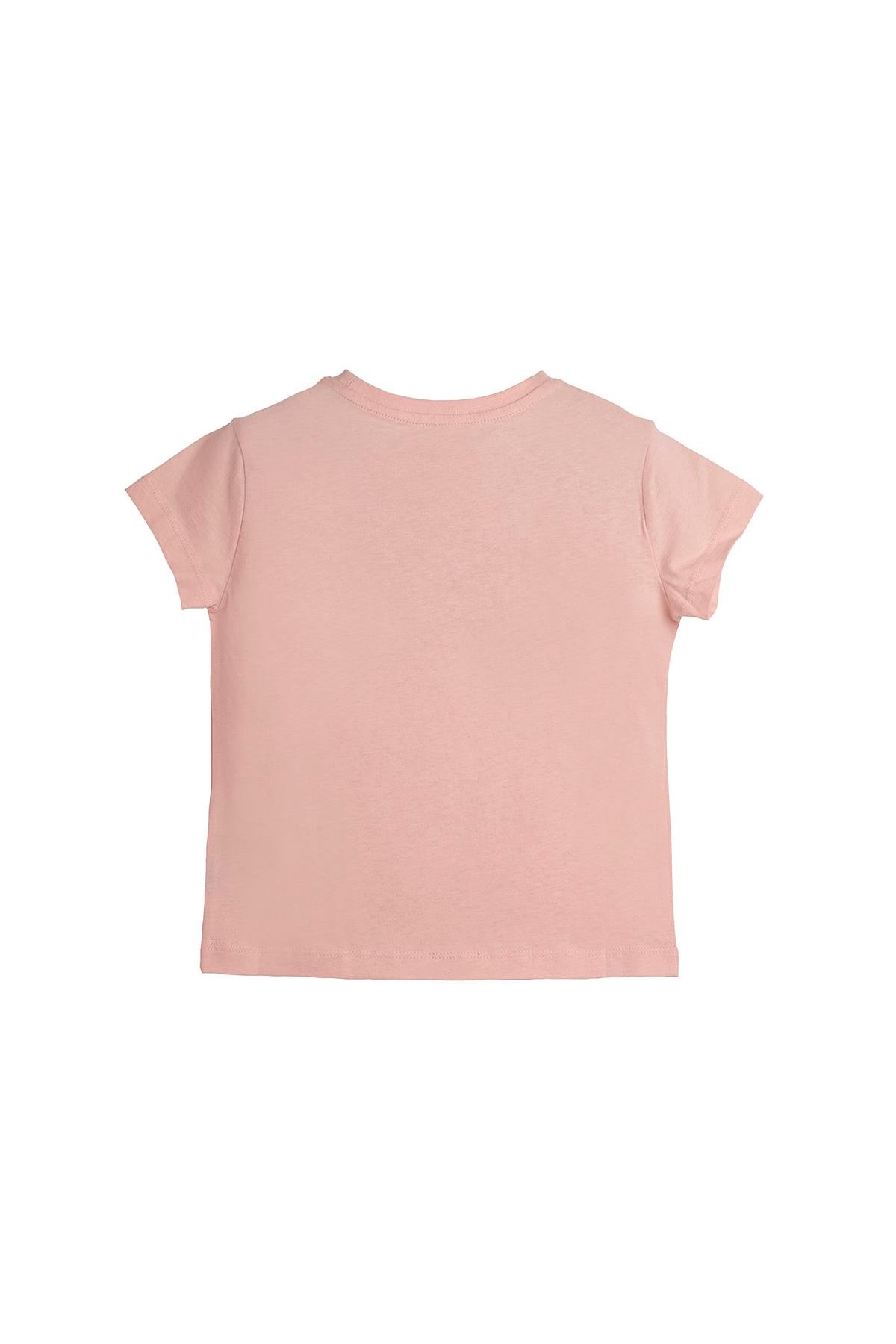 Miracle Pembe Baskılı Kız Çocuk Tişört