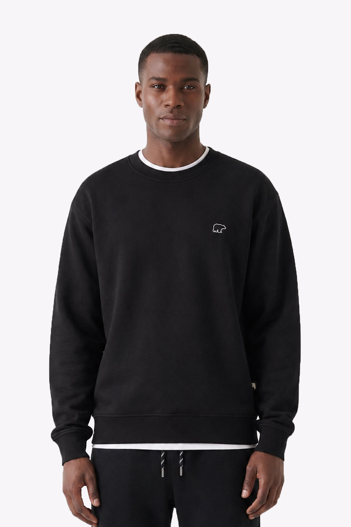 Valor Siyah Basic Erkek Sweatshirt