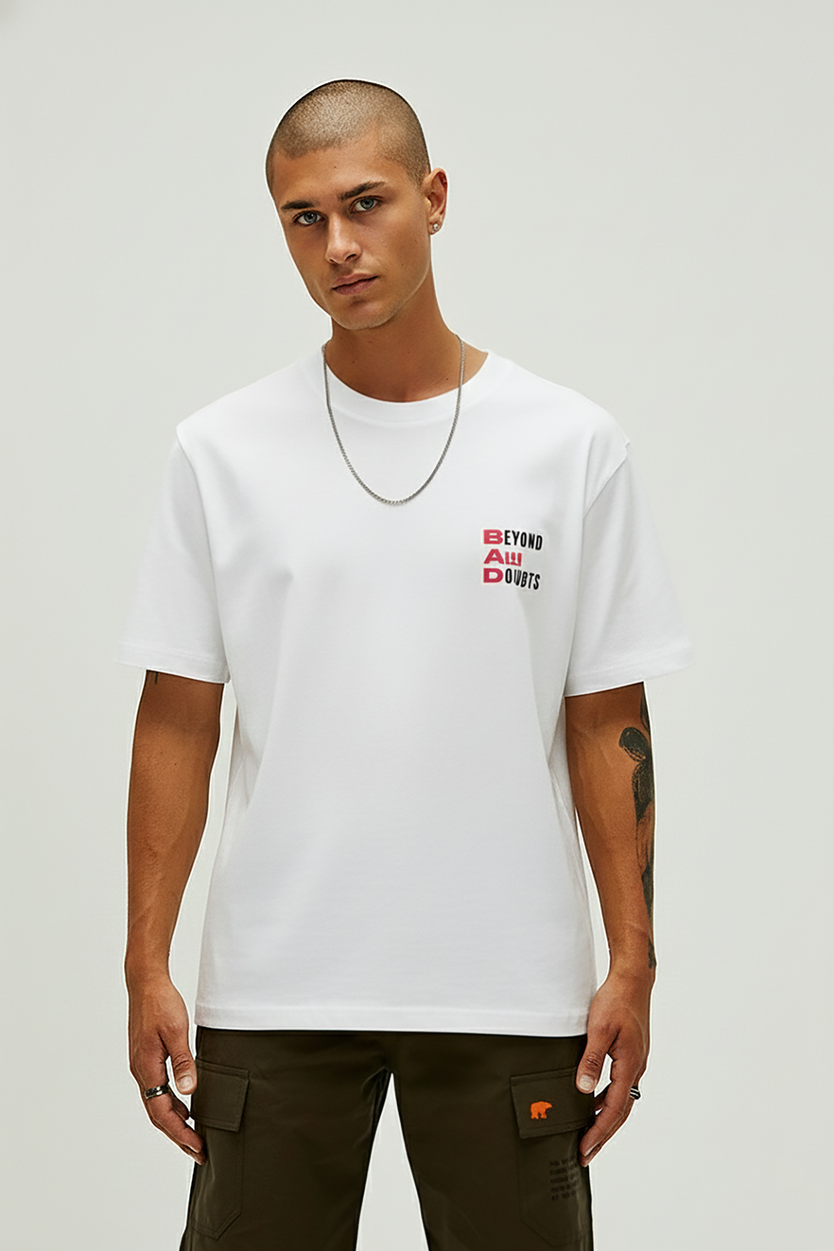 BEYOND T-SHIRT PRINTED T-SHIRT BEYAZ  MAN T-SHIRT BEYOND T-SHIRTBEYOND T-SHIRT