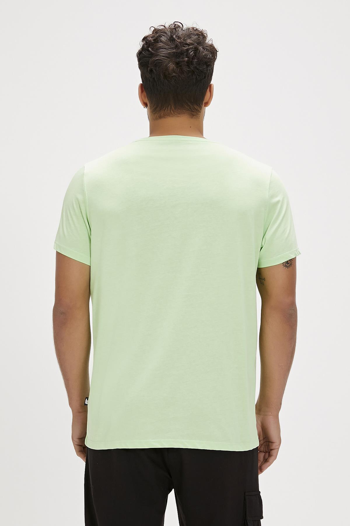 Bean Yeşil Baskılı Erkek Tişört