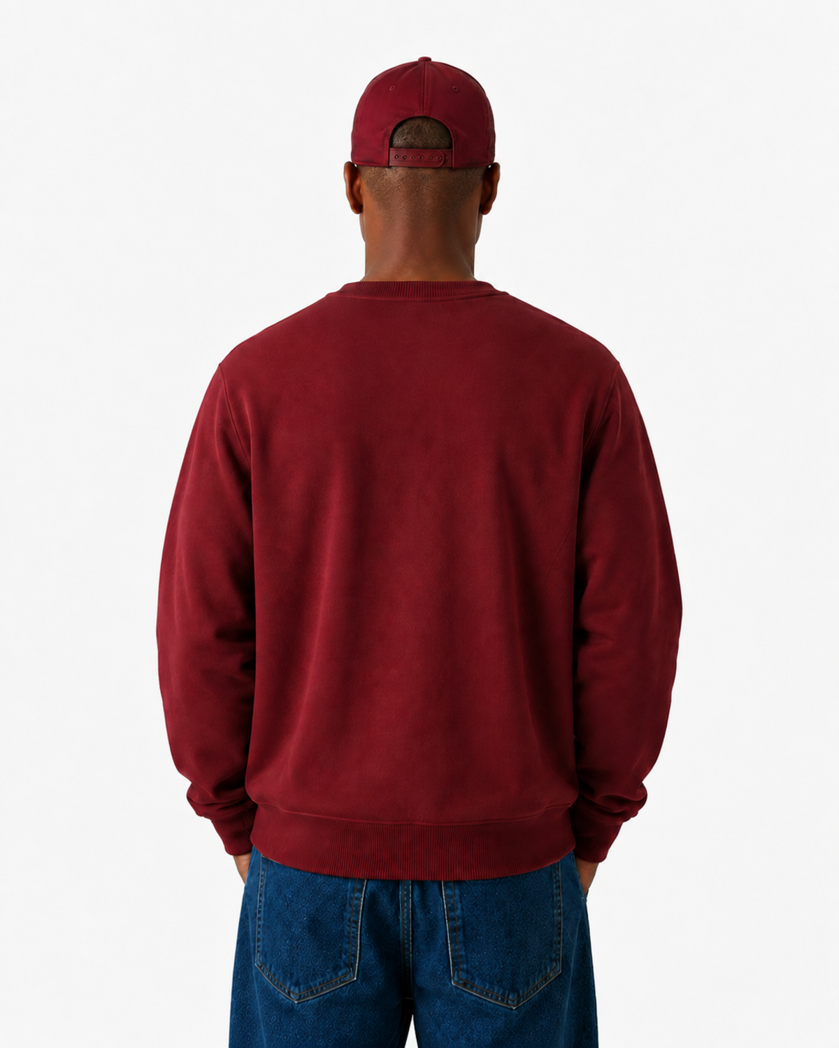 Outlands Bordo Basic Erkek Sweatshirt