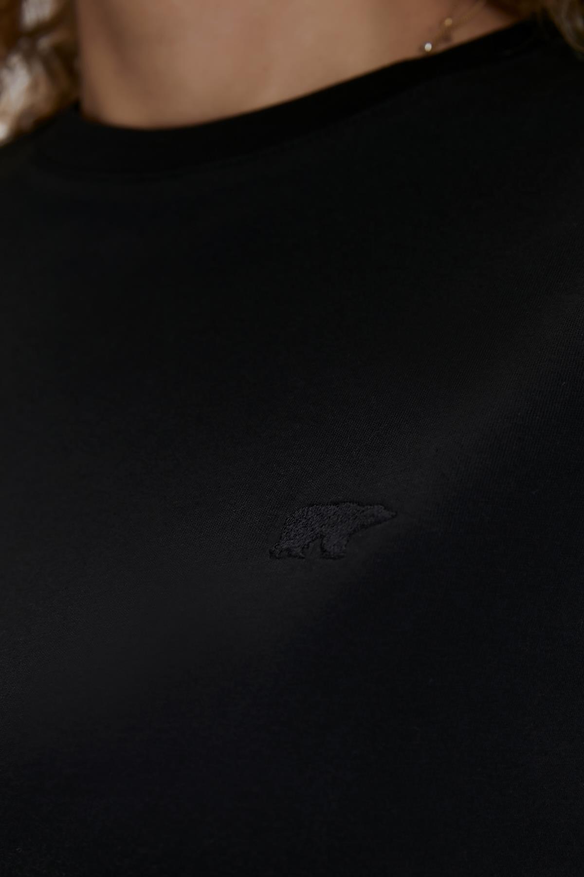 Bia Siyah Kadın Oversize Tişört