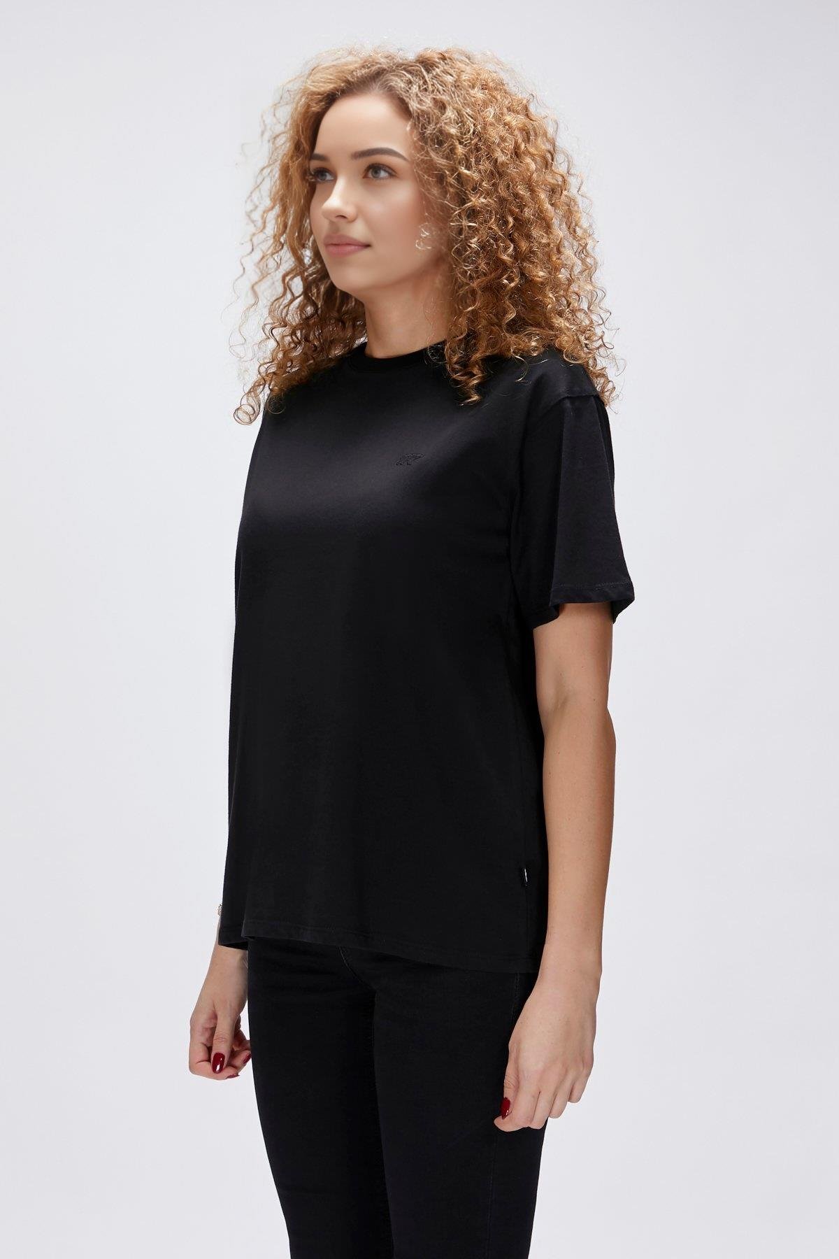 Bia Siyah Kadın Oversize Tişört