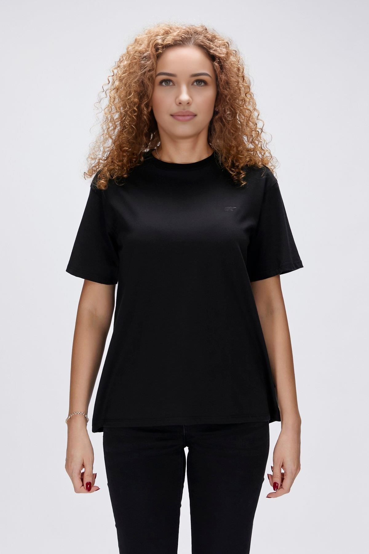 Bia Siyah Kadın Oversize Tişört