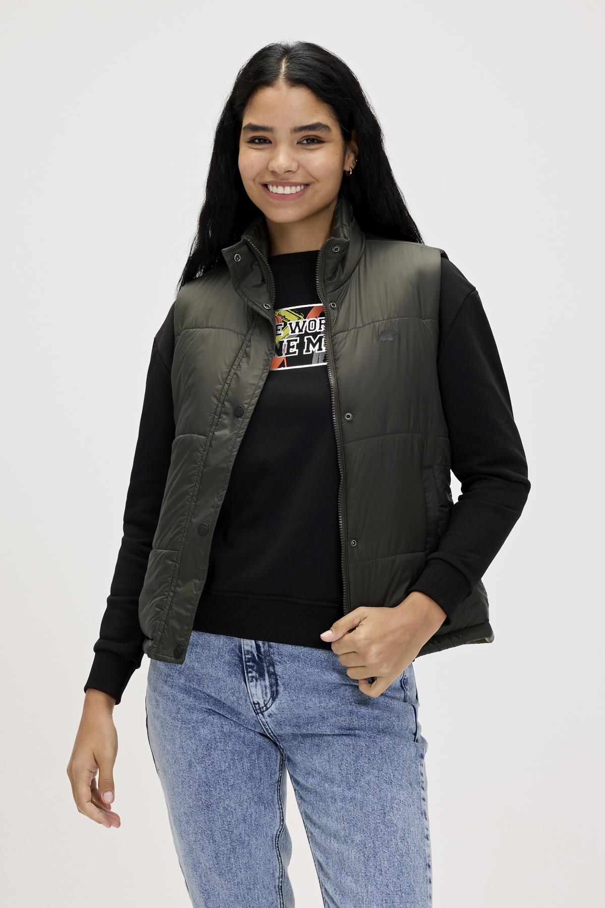 Bianca Soluk Yeşil Kadın Yelek