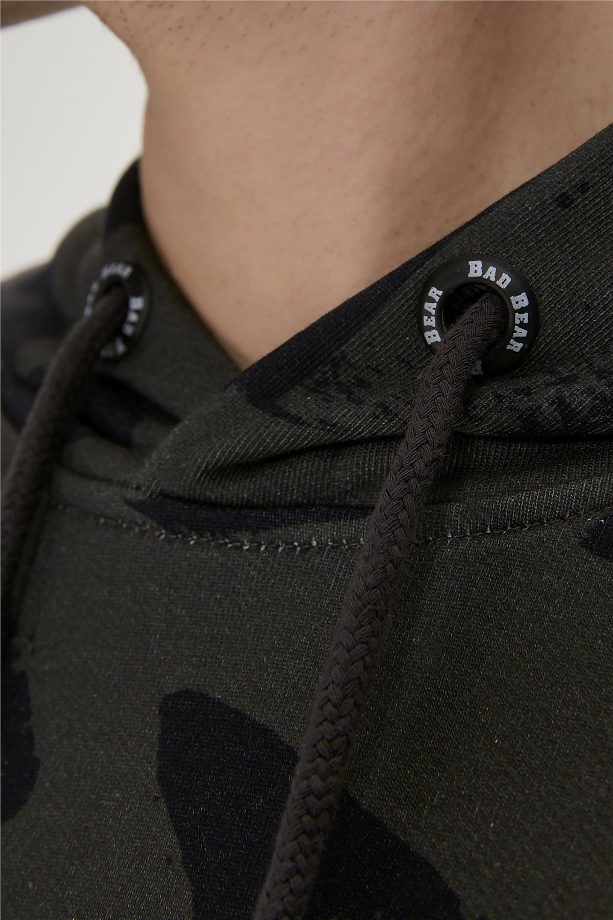 Bling Hoodie Antrasit Kapüşonlu Erkek Sweatshirt