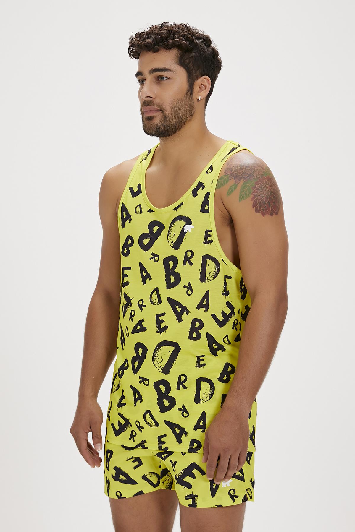 Bling Yeşil Erkek Atlet