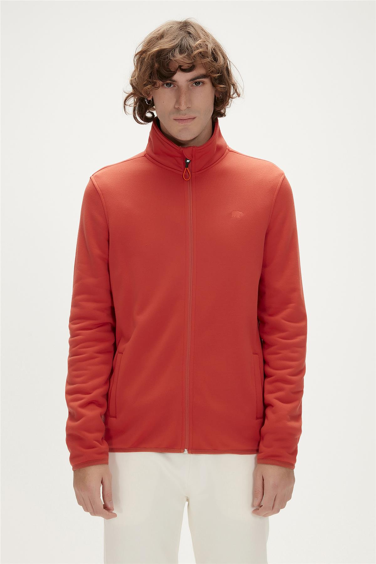 Bowie Full-Zip Ginger Tarçın  Fermuarlı Erkek Polar Sweatshirt