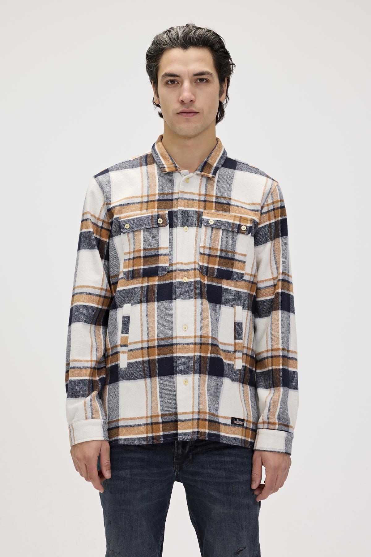 Bernard Beyaz Erkek Oduncu Gömlek