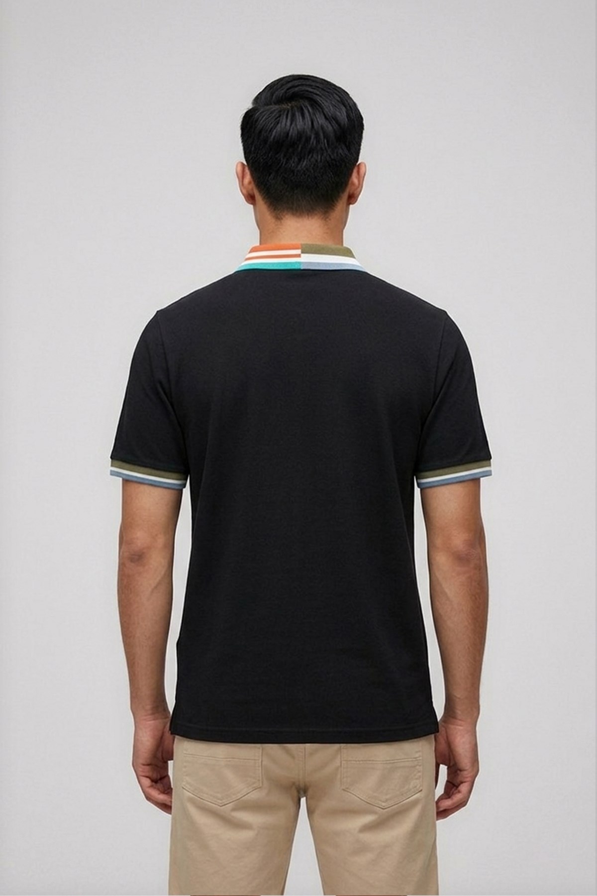 Invısıble Siyah Polo Yaka Erkek Tişört