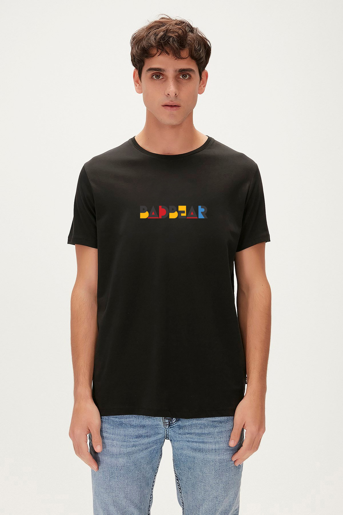 RETRO COLORS T-SHIRT PRINTED T-SHIRT SİYAH  MAN T-SHIRT RETRO COLORS T-SHIRTRETRO COLORS T-SHIRT