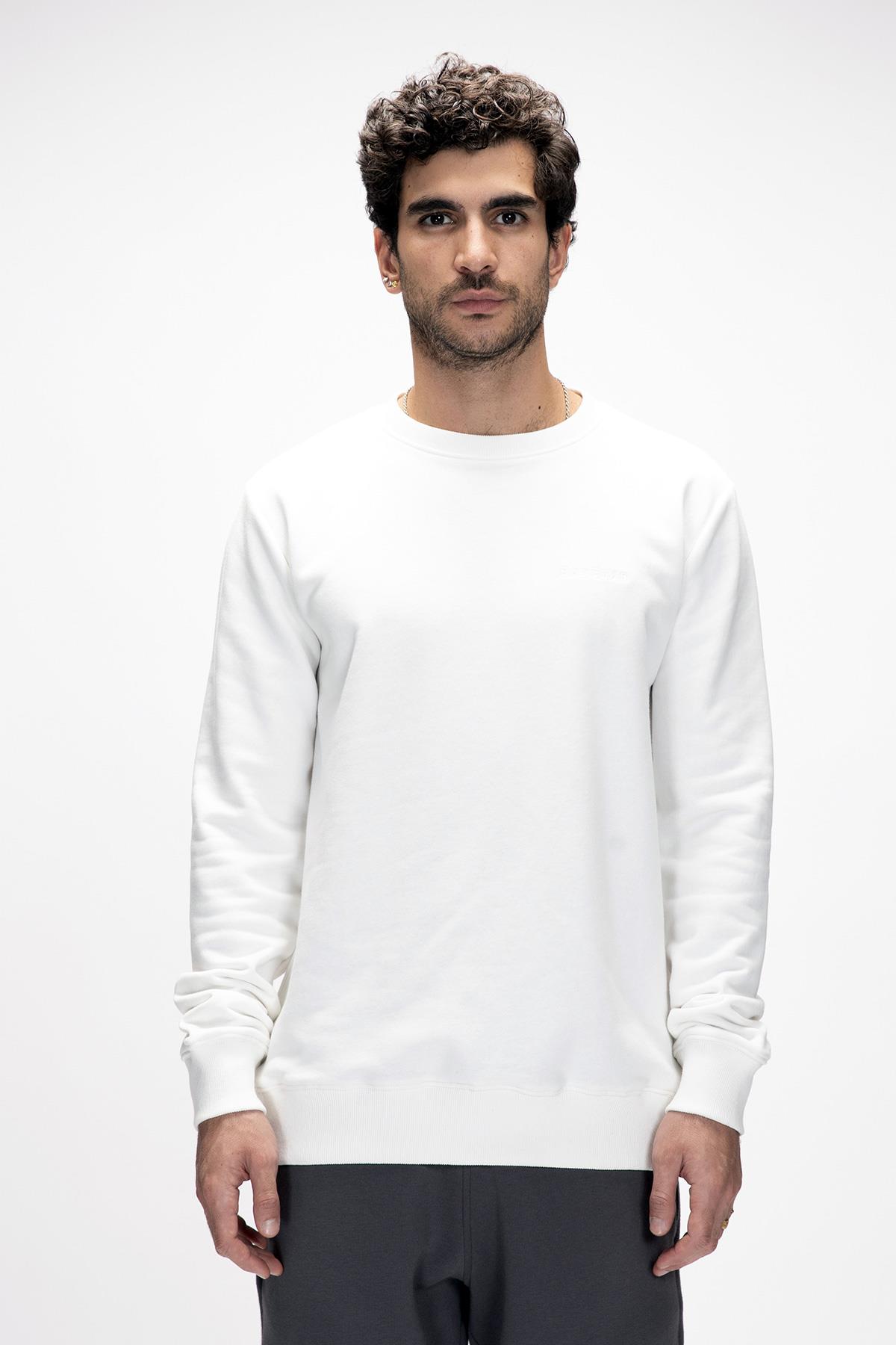 Inner King Size Beyaz Crewneck Erkek Sweatshirt