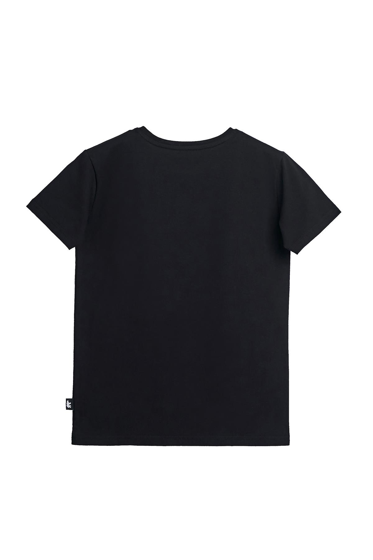 Caleb Siyah Baskılı Çocuk Tişört