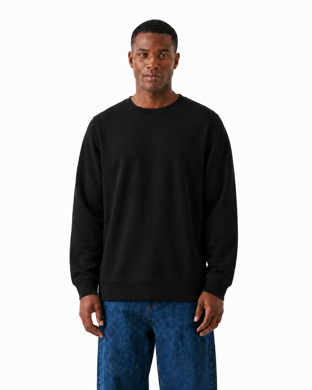 Shield Siyah Basic Erkek Sweatshirt