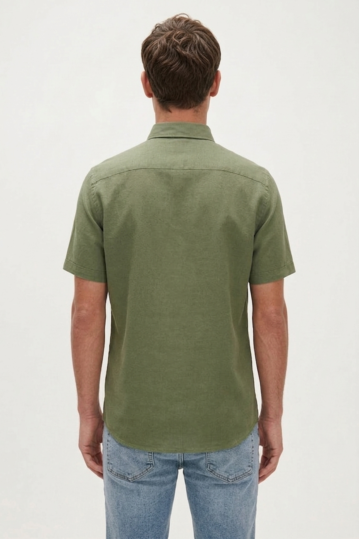 Drafty Soluk Yeşil Kısa Kollu Erkek Gömlek