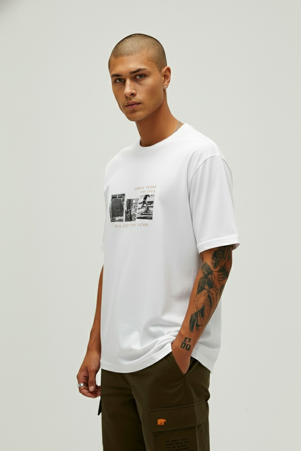 CULTURE ICON T-SHIRT PRINTED T-SHIRT BEYAZ  MAN T-SHIRT CULTURE ICON T-SHIRTCULTURE ICON T-SHIRT