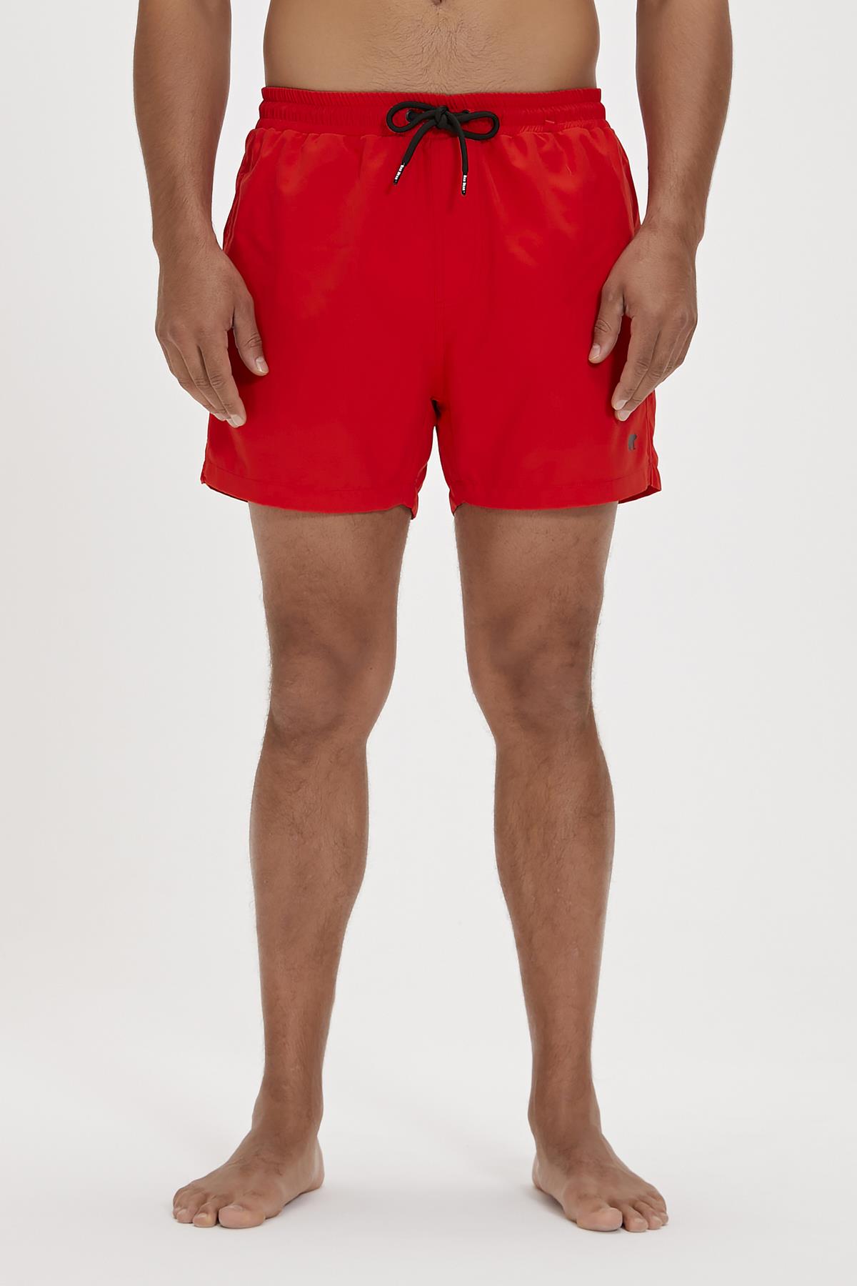 Chameleon Suda Renk Değiştiren Kırmızı Erkek Deniz Şortu