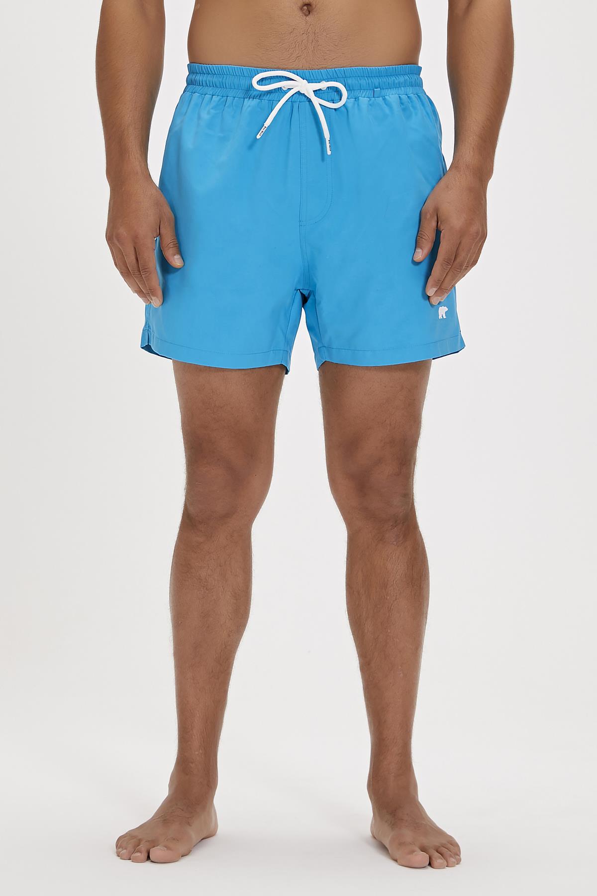 Chameleon Suda Renk Değiştiren Mavi Erkek Deniz Şortu