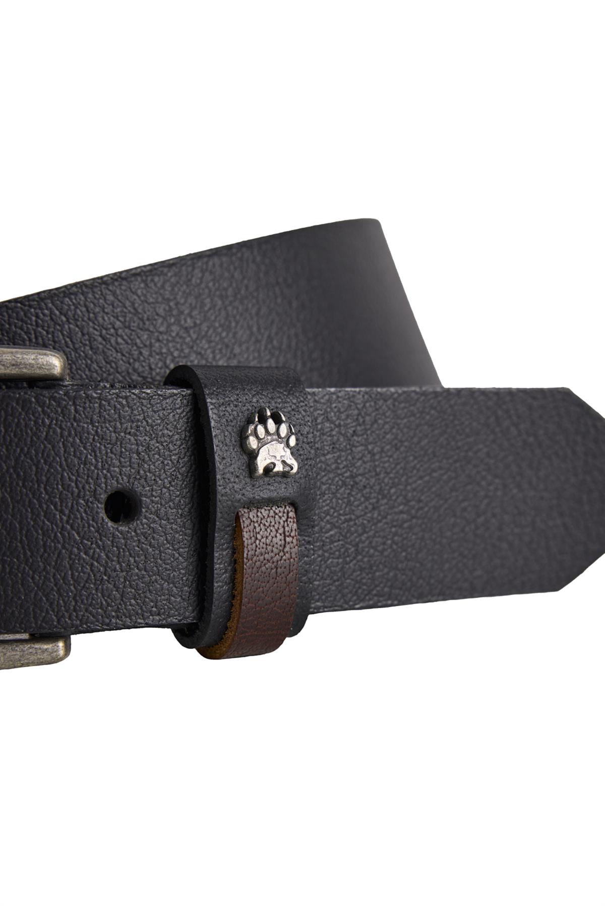 Claw Print Black Mens Belt