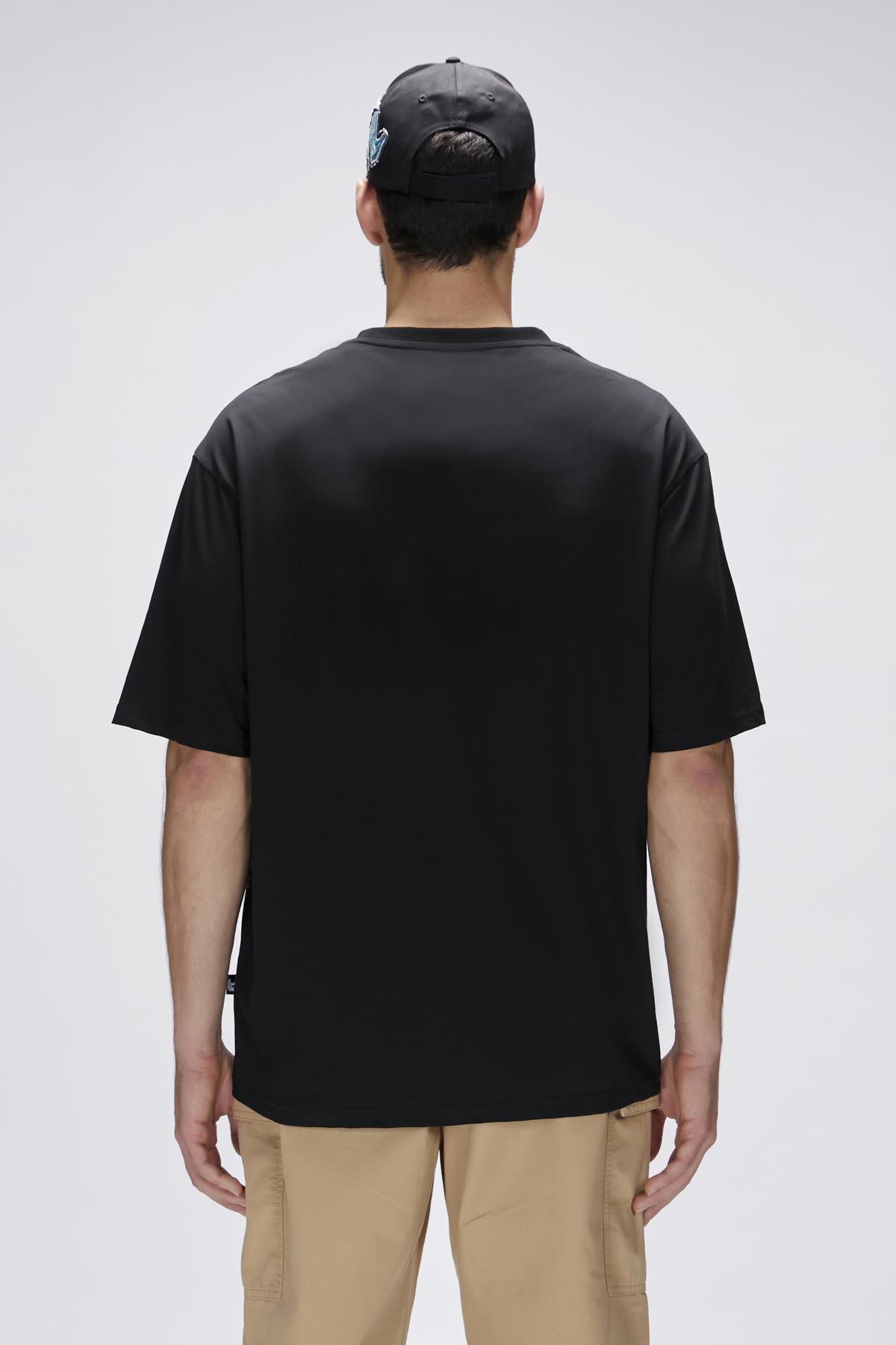 Collis Siyah Erkek Baskılı Tişört