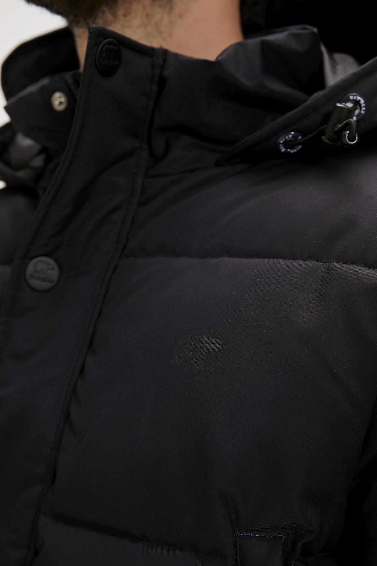 Colonel Puffer Siyah Erkek Kapüşonlu  Mont