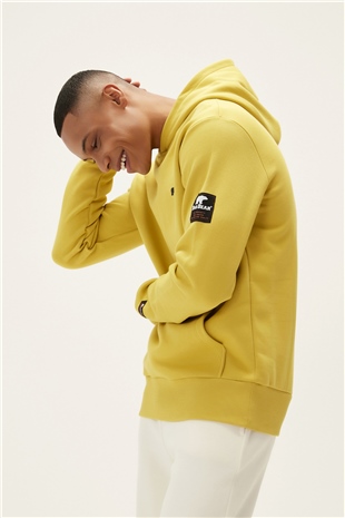 Cordless Hoodie Cider Sarı Kapüşonlu Erkek Sweatshirt