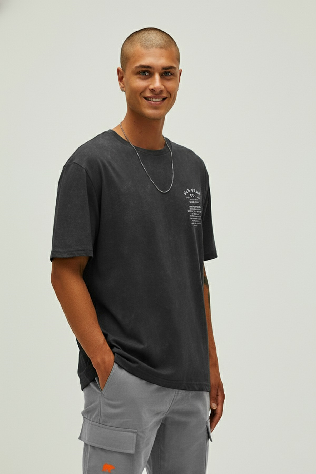 Saudade Asfalt Erkek Baskılı Tişört