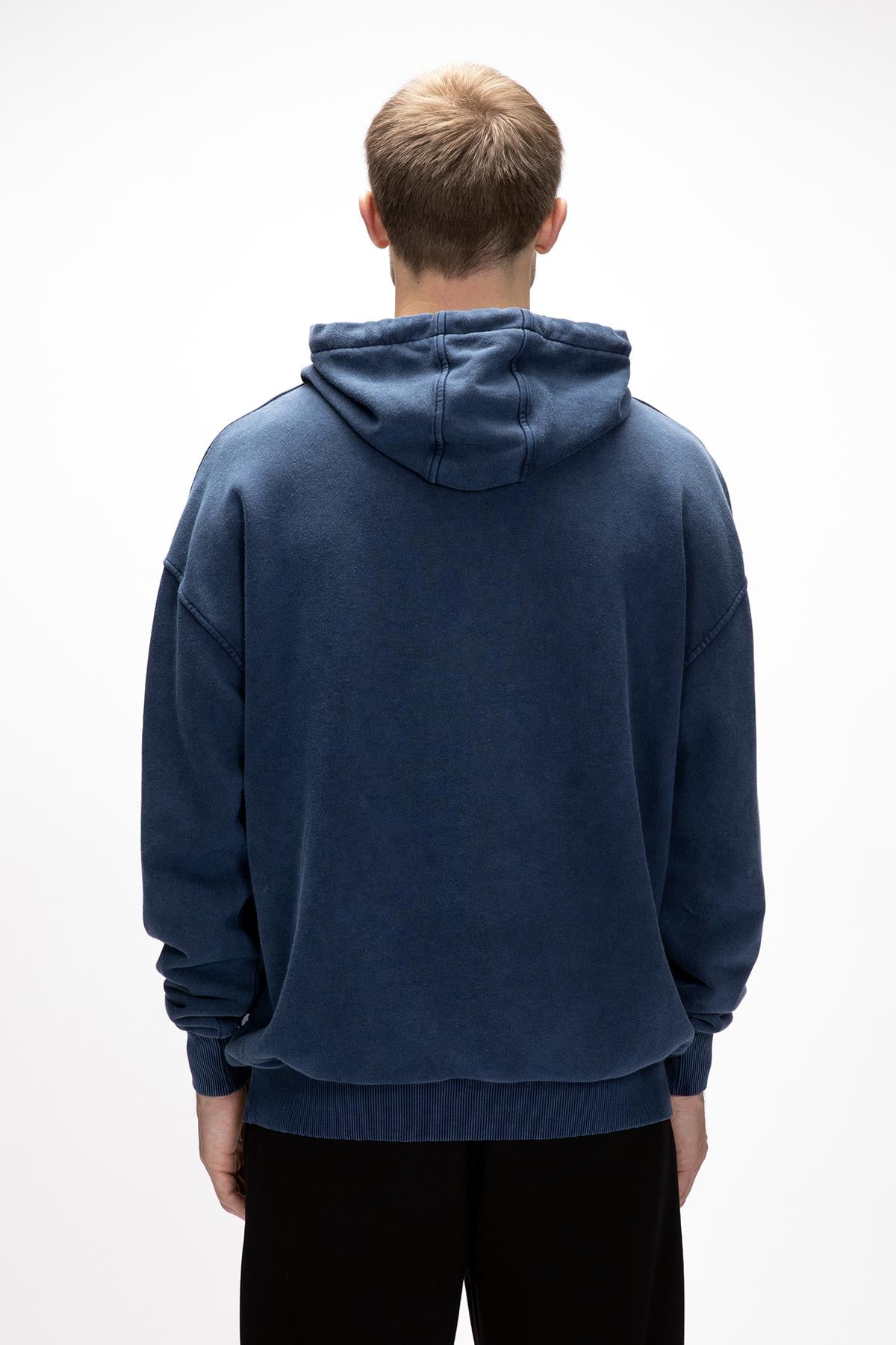 ACID BEAR HOODIE OS HOODIE İNDİGO BELİRTİLMEMİŞ MAN SWEATSHIRT ACID BEAR HOODIE OSACID BEAR HOODIE OS