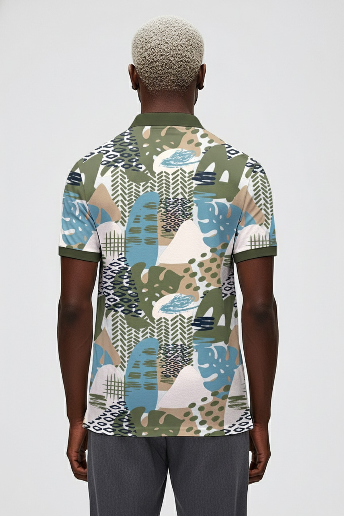 BOTA POLO NECK T-SHIRT PRINTED POLO SOLUK YEŞİL  MAN T-SHIRT BOTA POLO NECK T-SHIRTBOTA POLO NECK T-SHIRT