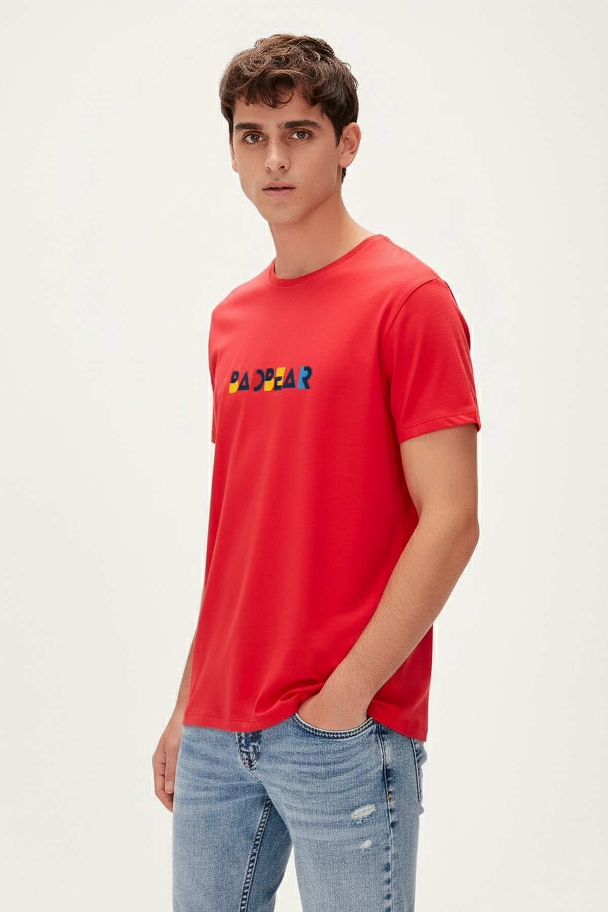 RETRO COLORS T-SHIRT PRINTED T-SHIRT KIRMIZI  MAN T-SHIRT RETRO COLORS T-SHIRTRETRO COLORS T-SHIRT