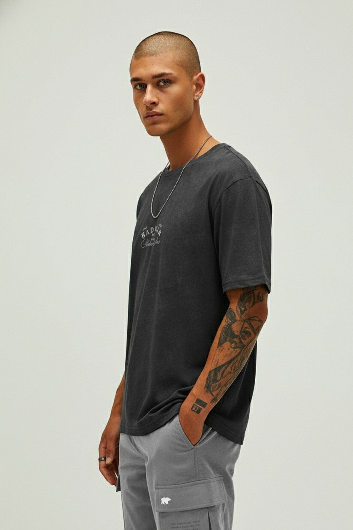 UNBEARABLE  T-SHIRT PRINTED T-SHIRT ANTRASİT  MAN T-SHIRT UNBEARABLE  T-SHIRTUNBEARABLE  T-SHIRT