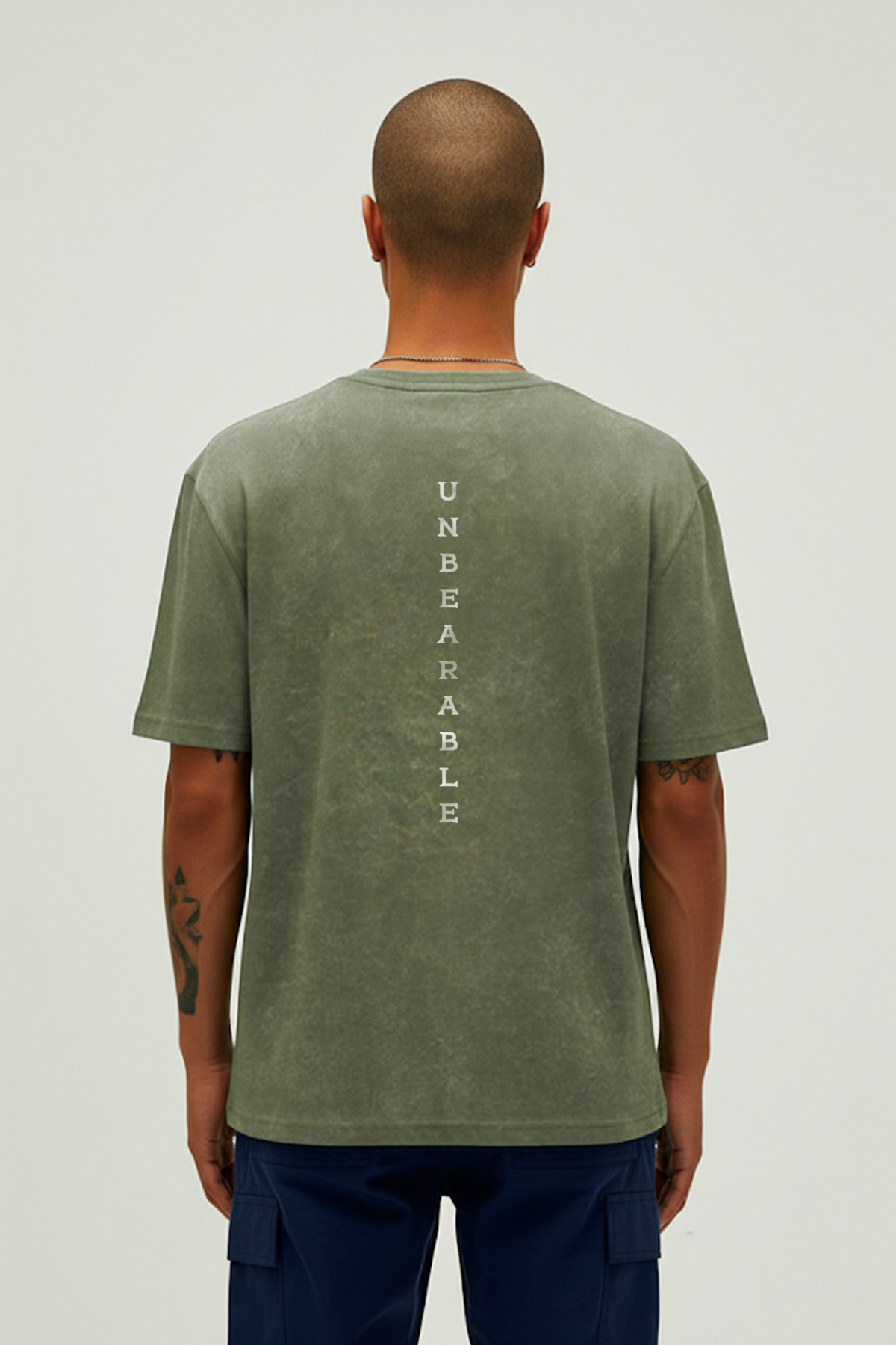 Unbearable  Soluk Yeşil Erkek Baskılı Tişört