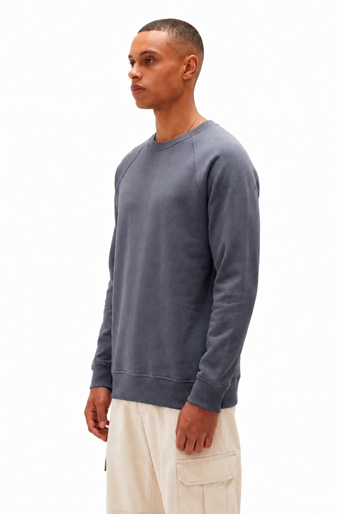 Born To Chill Asfalt Sırt Baskılı Erkek Sweatshirt