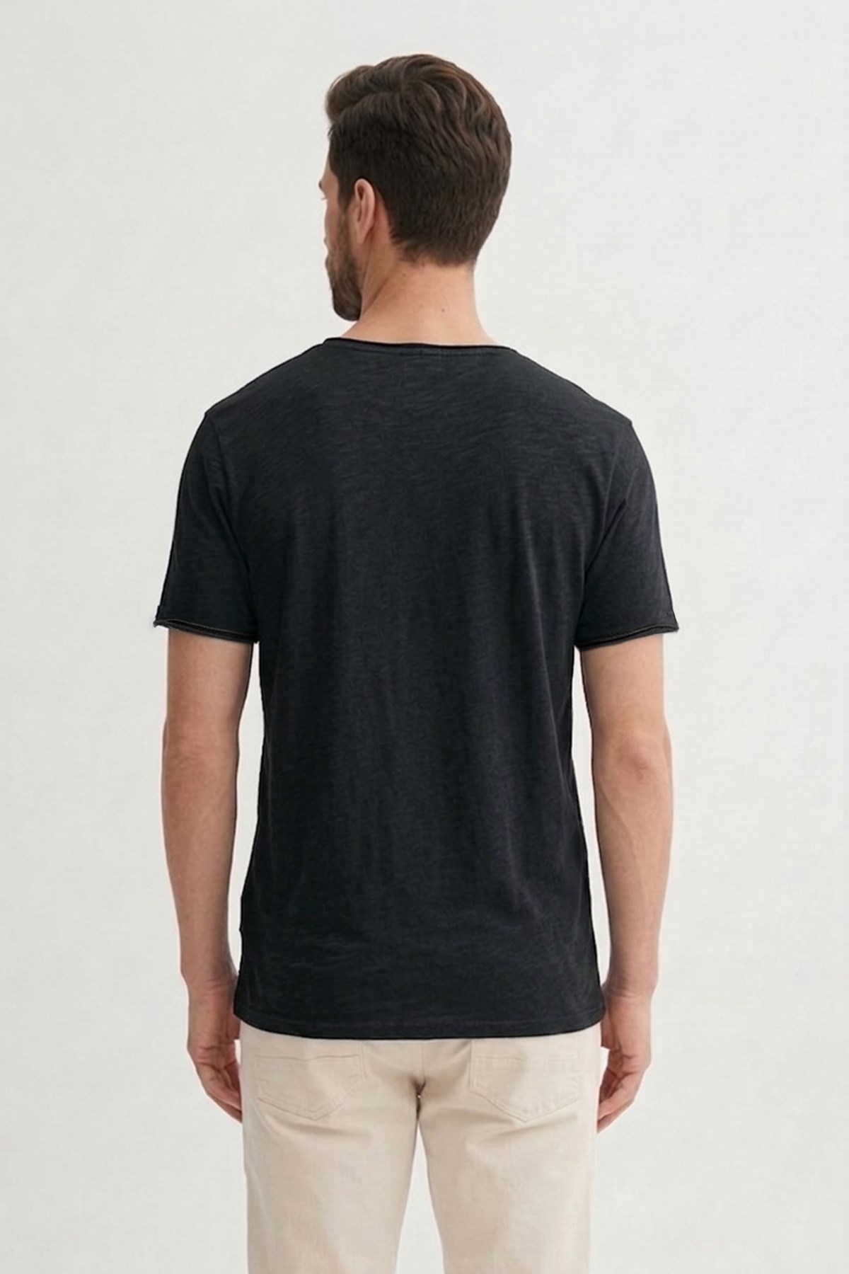 Rose Siyah Erkek Baskılı Tişört