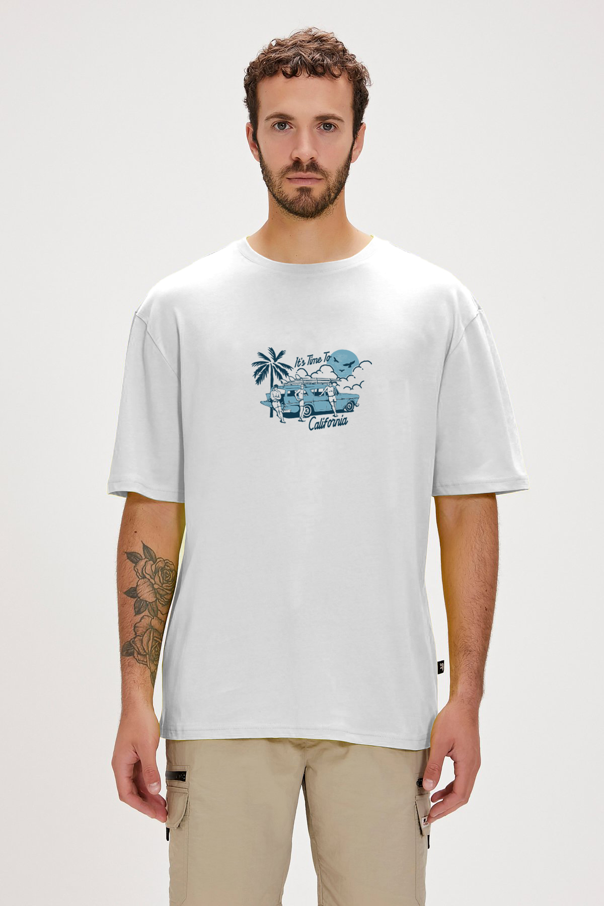 TIME TO T-SHIRT PRINTED T-SHIRT BEYAZ  MAN T-SHIRT TIME TO T-SHIRTTIME TO T-SHIRT